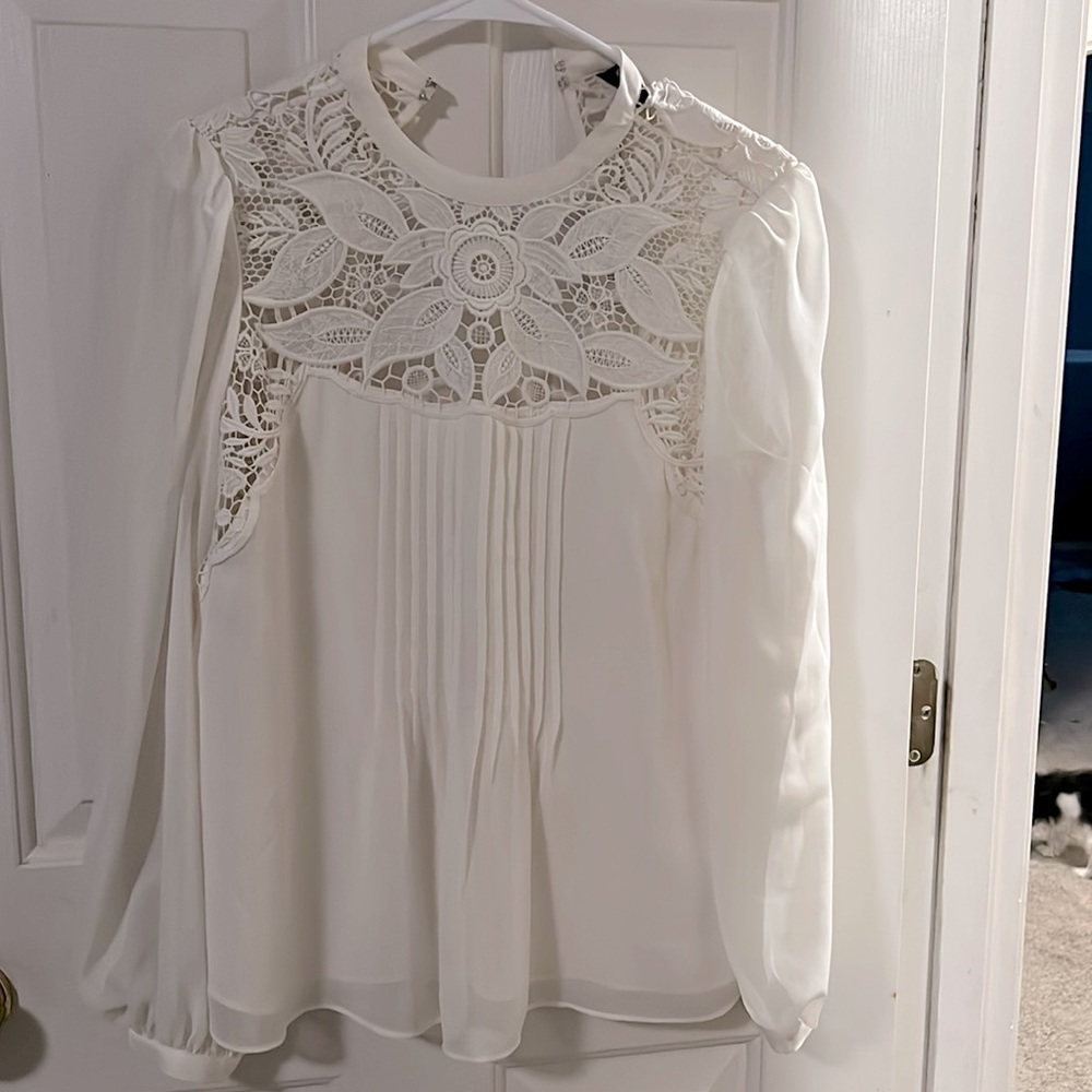 NWT Express Off-White Open Back Top